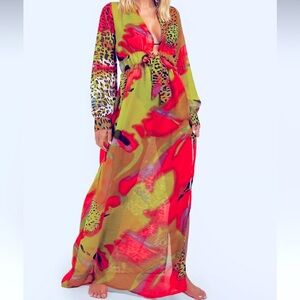 Really Cute Bathing suit cover. Multi color with cheetah print size medium. New!